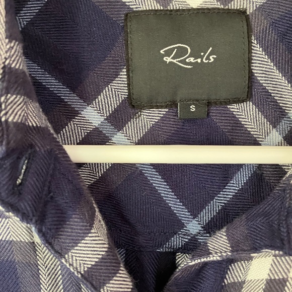 Rails blue plaid button down small - Picture 3 of 4